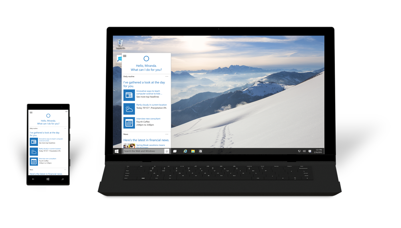 Windows 10 Cortana